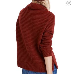 NWT Madewell Belmont Mock Neck in Cabernet